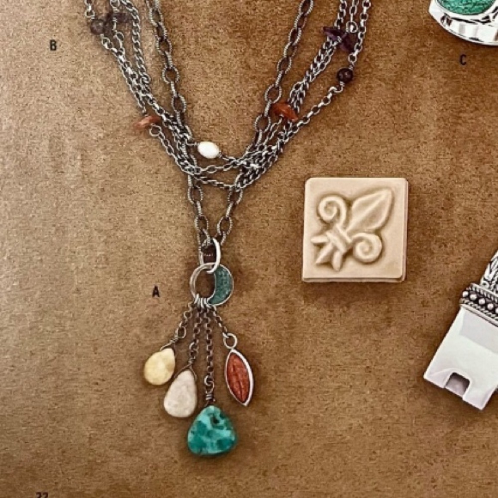 Vintage Silpada Sterling Silver Multi-Stone Necklace N1508